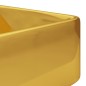 vidaXL Lavabo con orificio para grifo 48x37x13,5 cm cerámica dorado vidaXL Lavabo con orificio para grifo 48x37x13,5 cm cerámica dorado