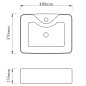 vidaXL Lavabo con orificio para grifo 48x37x13,5 cm cerámica dorado vidaXL Lavabo con orificio para grifo 48x37x13,5 cm cerámica dorado