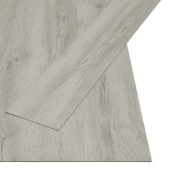 vidaXL Lamas para suelo PVC autoadhesivas 4,46 m² 3 mm gris claro