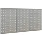 vidaXL Tableros de clavijas para pared 3 unidades acero 40x58 cm vidaXL Tableros de clavijas para pared 3 unidades acero 40x58 cm