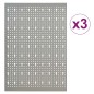 vidaXL Tableros de clavijas para pared 3 unidades acero 40x58 cm vidaXL Tableros de clavijas para pared 3 unidades acero 40x58 cm