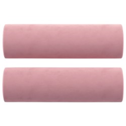 vidaXL Cojines decorativos 2 uds terciopelo rosa 15x50 cm