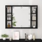 vidaXL Mueble con espejo y LED negro 76x15x55 cm vidaXL Mueble con espejo y LED negro 76x15x55 cm