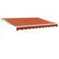 vidaXL Toldo retráctil aluminio y tela naranja y marrón 3x2,5 m vidaXL Toldo retráctil aluminio y tela naranja y marrón 3x2,5 m