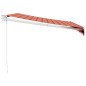 vidaXL Toldo retráctil aluminio y tela naranja y marrón 3x2,5 m vidaXL Toldo retráctil aluminio y tela naranja y marrón 3x2,5 m