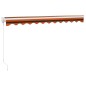 vidaXL Toldo retráctil aluminio y tela naranja y marrón 3x2,5 m vidaXL Toldo retráctil aluminio y tela naranja y marrón 3x2,5 m