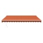 vidaXL Toldo retráctil aluminio y tela naranja y marrón 4x3 m vidaXL Toldo retráctil aluminio y tela naranja y marrón 4x3 m