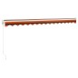 vidaXL Toldo retráctil aluminio y tela naranja y marrón 4x3 m vidaXL Toldo retráctil aluminio y tela naranja y marrón 4x3 m