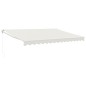 vidaXL Toldo retráctil aluminio y tela color crema 4,5x3 m