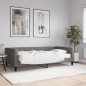 vidaXL Sofá cama con colchón tela gris oscuro 100x200 cm