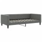 vidaXL Sofá cama con colchón tela gris oscuro 100x200 cm