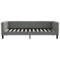 vidaXL Sofá cama con colchón tela gris oscuro 100x200 cm