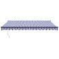 vidaXL Toldo retráctil aluminio y tela azul y blanco 4x3 m vidaXL Toldo retráctil aluminio y tela azul y blanco 4x3 m