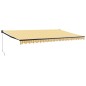 vidaXL Toldo retráctil aluminio y tela amarillo y blanco 5x3 m vidaXL Toldo retráctil aluminio y tela amarillo y blanco 5x3 m