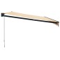 vidaXL Toldo retráctil aluminio y tela amarillo y blanco 5x3 m vidaXL Toldo retráctil aluminio y tela amarillo y blanco 5x3 m