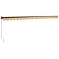 vidaXL Toldo retráctil aluminio y tela amarillo y blanco 5x3 m vidaXL Toldo retráctil aluminio y tela amarillo y blanco 5x3 m