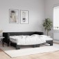 vidaXL Sofá cama nido con colchón tela negro 80x200 cm vidaXL Sofá cama nido con colchón tela negro 80x200 cm