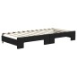 vidaXL Sofá cama nido con colchón tela negro 90x200 cm vidaXL Sofá cama nido con colchón tela negro 90x200 cm