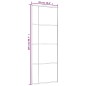 vidaXL Puerta corredera ESG vidrio y aluminio blanca 76x205 cm
