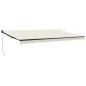 vidaXL Toldo retráctil aluminio y tela color crema 5x3 m vidaXL Toldo retráctil aluminio y tela color crema 5x3 m
