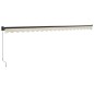 vidaXL Toldo retráctil aluminio y tela color crema 5x3 m vidaXL Toldo retráctil aluminio y tela color crema 5x3 m