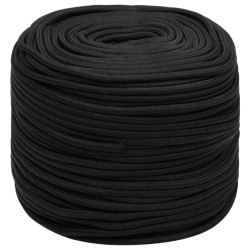 vidaXL Cuerda de barco polipropileno negro intenso 8 mm 500 m