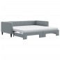 vidaXL Sofá cama nido con colchón tela gris claro 100x200 cm