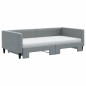vidaXL Sofá cama nido con colchón tela gris claro 100x200 cm