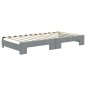 vidaXL Sofá cama nido con colchón tela gris claro 100x200 cm
