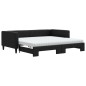 vidaXL Sofá cama nido con colchón tela negro 100x200 cm