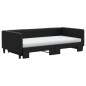 vidaXL Sofá cama nido con colchón tela negro 100x200 cm