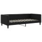 vidaXL Sofá cama nido con colchón tela negro 100x200 cm
