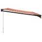 vidaXL Toldo retráctil aluminio y tela naranja y marrón 4,5x3 m vidaXL Toldo retráctil aluminio y tela naranja y marrón 4,5x3 m