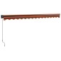 vidaXL Toldo retráctil aluminio y tela naranja y marrón 4,5x3 m vidaXL Toldo retráctil aluminio y tela naranja y marrón 4,5x3 m