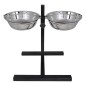 Soporte De Alimentación Ajustable Mascota 2X4.1L Tazón Inoxidable Soporte De Alimentación Ajustable Mascota 2X4.1L Tazón Inoxidable