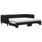 vidaXL Sofá cama nido con colchón tela negro 90x190 cm vidaXL Sofá cama nido con colchón tela negro 90x190 cm