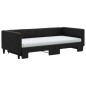 vidaXL Sofá cama nido con colchón tela negro 90x190 cm vidaXL Sofá cama nido con colchón tela negro 90x190 cm