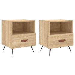 vidaXL Mesita noche 2 uds madera ingeniería roble Sonoma 40x35x47,5 cm