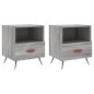 vidaXL Mesitas noche 2 uds madera ingeniería gris Sonoma 40x35x47,5 cm vidaXL Mesitas noche 2 uds madera ingeniería gris Sonoma 40x35x47,5 cm