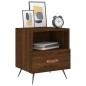vidaXL Mesita noche 2 uds madera ingeniería marrón roble 40x35x47,5 cm vidaXL Mesita noche 2 uds madera ingeniería marrón roble 40x35x47,5 cm