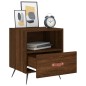vidaXL Mesita noche 2 uds madera ingeniería marrón roble 40x35x47,5 cm vidaXL Mesita noche 2 uds madera ingeniería marrón roble 40x35x47,5 cm