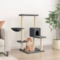 vidaXL Rascador para gatos con postes de sisal gris oscuro 95 cm