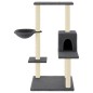 vidaXL Rascador para gatos con postes de sisal gris oscuro 95 cm