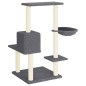 vidaXL Rascador para gatos con postes de sisal gris oscuro 95 cm