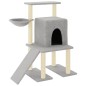 vidaXL Rascador para gatos con postes de sisal gris claro 96,5 cm vidaXL Rascador para gatos con postes de sisal gris claro 96,5 cm