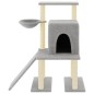 vidaXL Rascador para gatos con postes de sisal gris claro 96,5 cm vidaXL Rascador para gatos con postes de sisal gris claro 96,5 cm