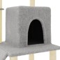 vidaXL Rascador para gatos con postes de sisal gris claro 96,5 cm vidaXL Rascador para gatos con postes de sisal gris claro 96,5 cm
