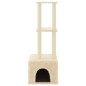 vidaXL Rascador para gatos con postes de sisal color crema 133,5 cm vidaXL Rascador para gatos con postes de sisal color crema 133,5 cm