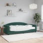 vidaXL Sofá cama con colchón terciopelo verde oscuro 90x200 cm