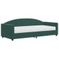vidaXL Sofá cama con colchón terciopelo verde oscuro 90x200 cm